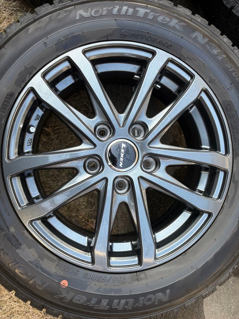 195/65R15 6J+43 5H PCD114.3スタッドレスホイールセット