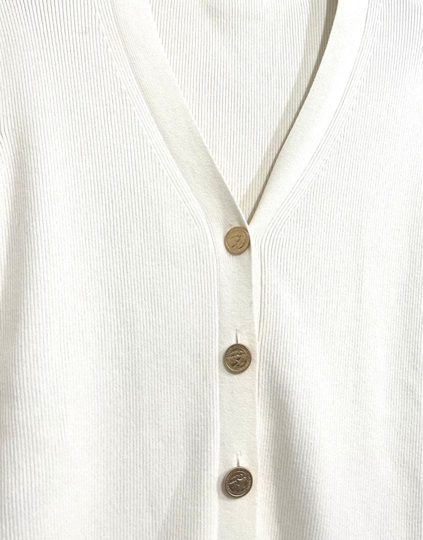 ドゥーズィエムクラス　2023SS DINER RIB Vネックカーディガン