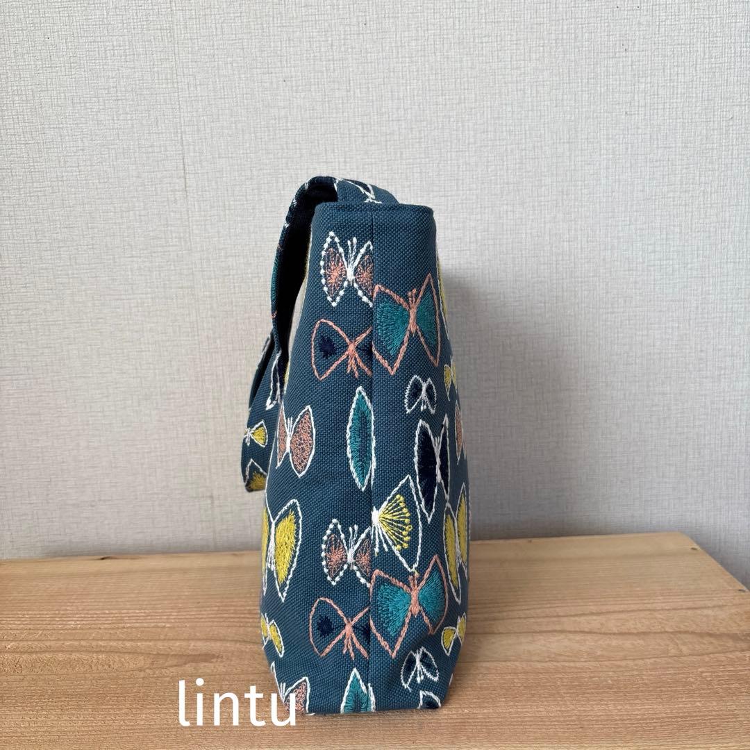 ハンドメイド＊sky flowerワンハンドルバッグ　minaperhonen