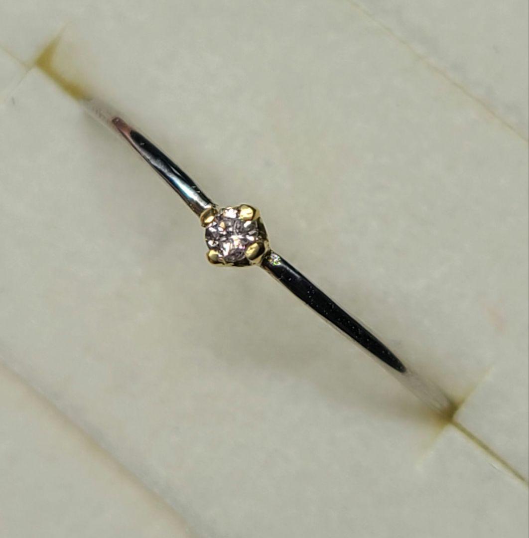 素晴らしいピンクの輝き★天然ピンクダイヤモンド18金&Pt900★