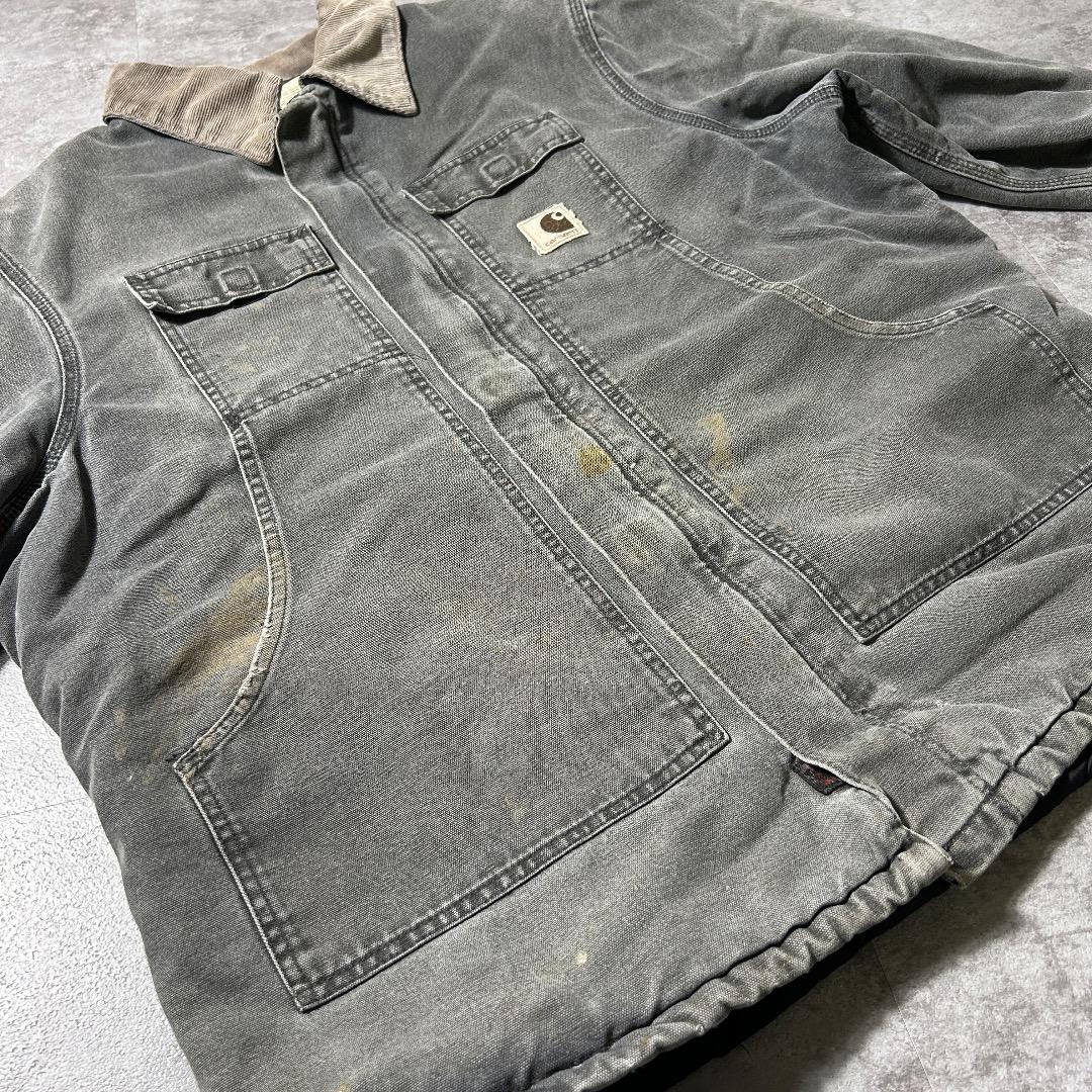 00s USA製 グレー カーハート トラディショナルジャケット ダックXL