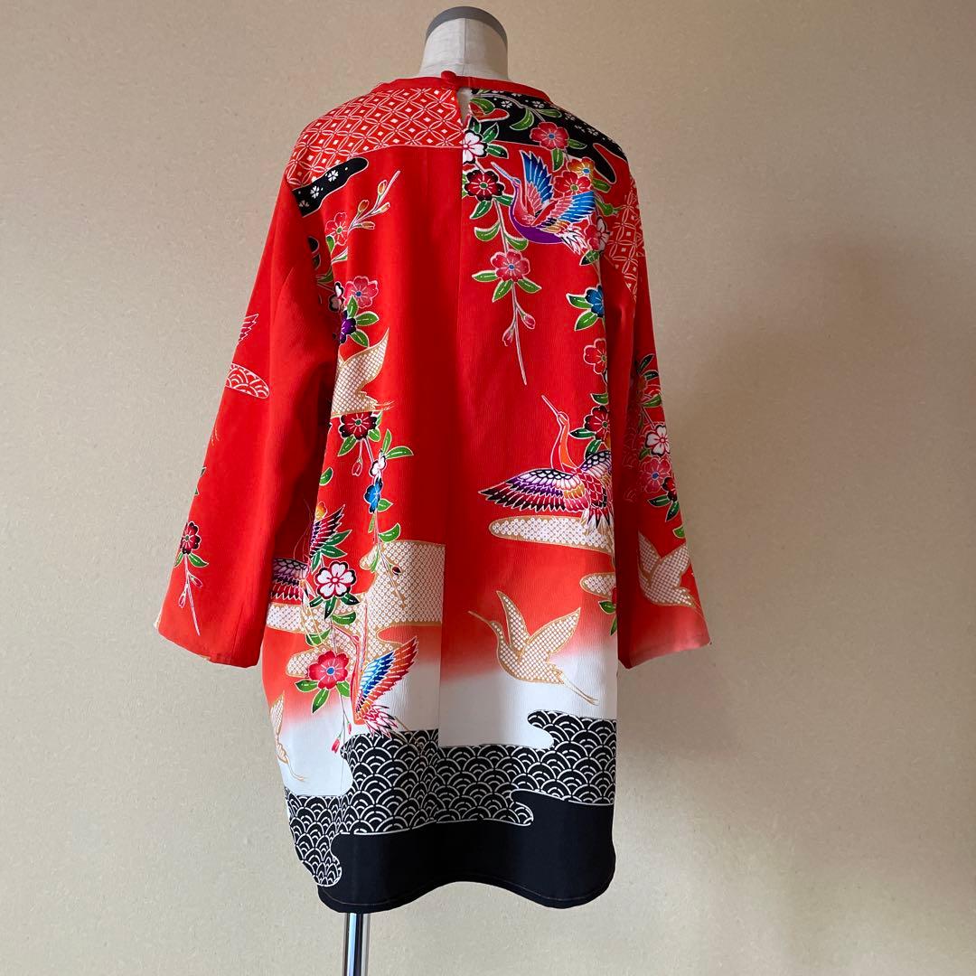 【1076】かわいい　チュニック　ストール付き　女児祝い着