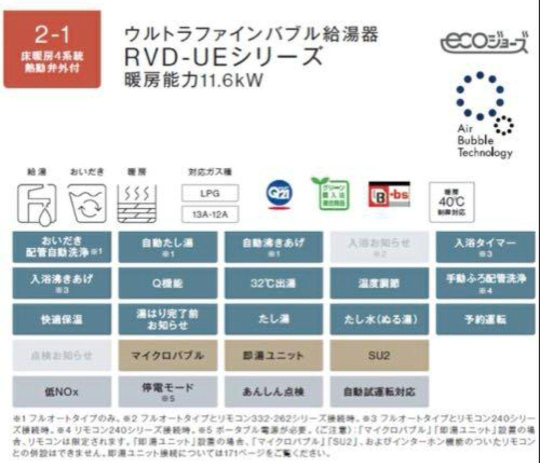 リンナイ　給湯暖房器 24号RVD-UE2405AW2-1
