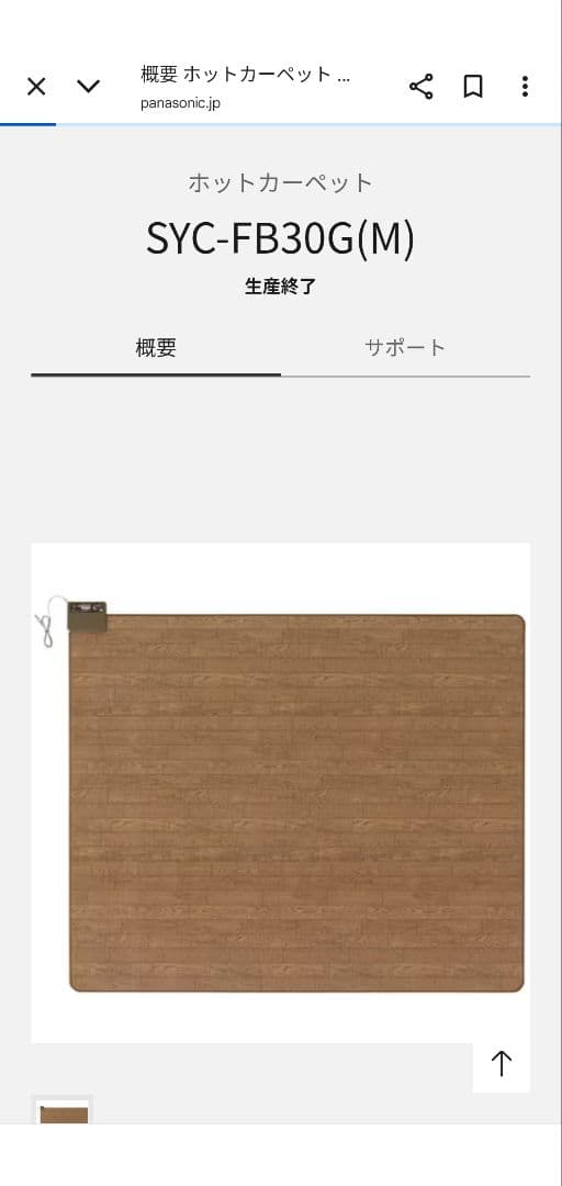 サンヨーホットカーペットsyc-fb30gフローリング調3畳相当