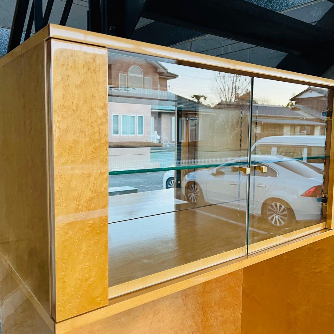 美品 IDC大塚 スプレンダー バーズアイメープル テレビボード キャビネット