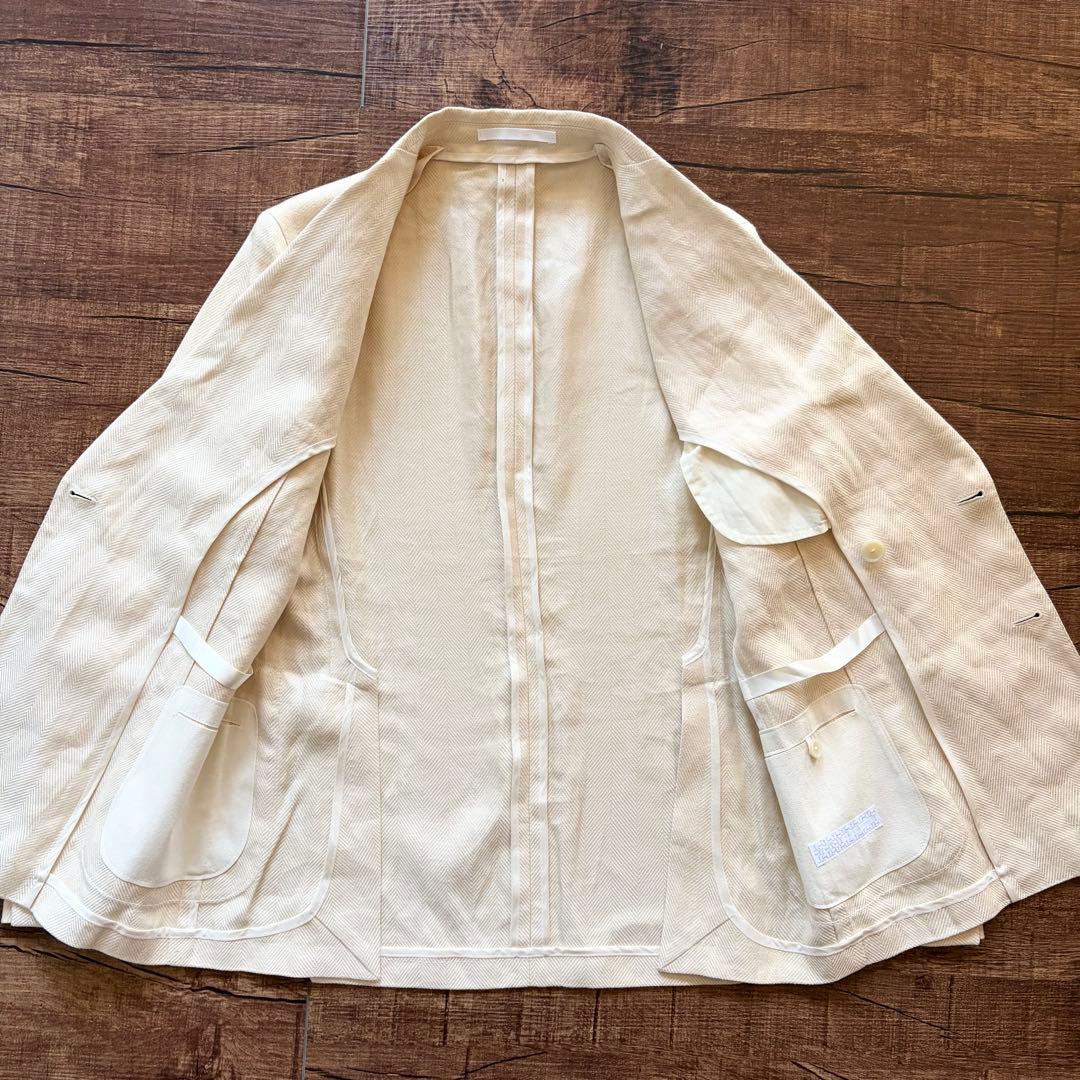 <美品>TAGLIATORE 新ロゴ オフホワイト ダブルジャケット サイズ46