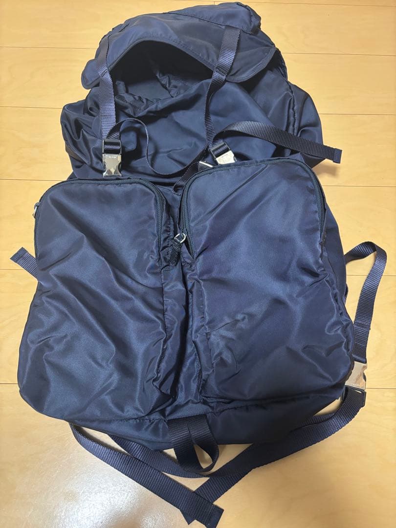 付属品あり　PRADA V136 リュック バックパック　ダークネイビー　濃紺