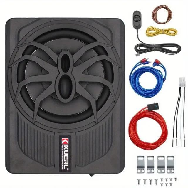 本格派重低音 10インチ 800Wサブウーファー レインボーLED 薄型ウーハー