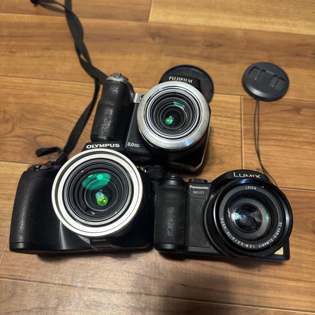 ジャンク3台セット オリンパス Panasonic 富士フイルム デジタルカメラ