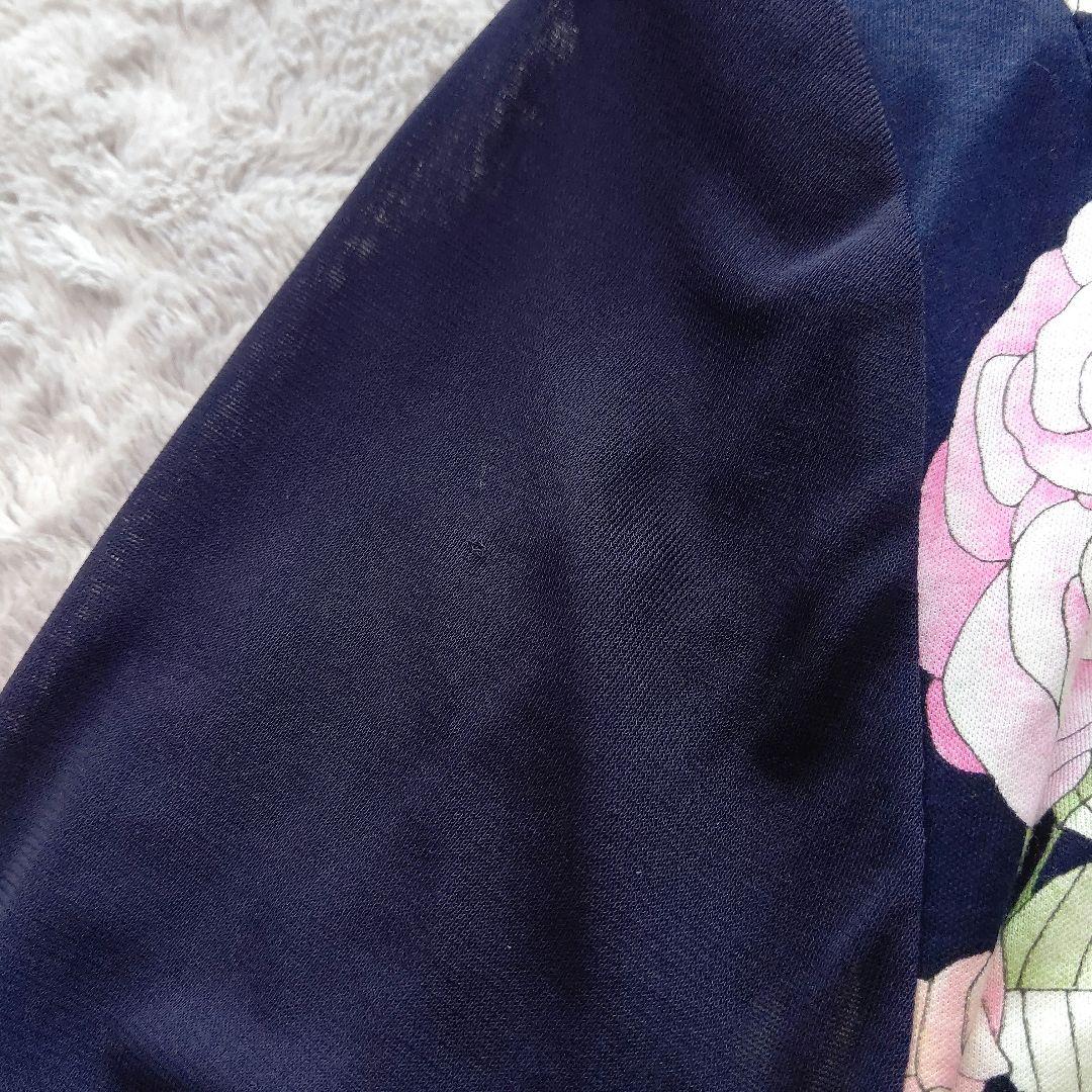 REONARD フラワープリント 長袖チュニック ネイビー