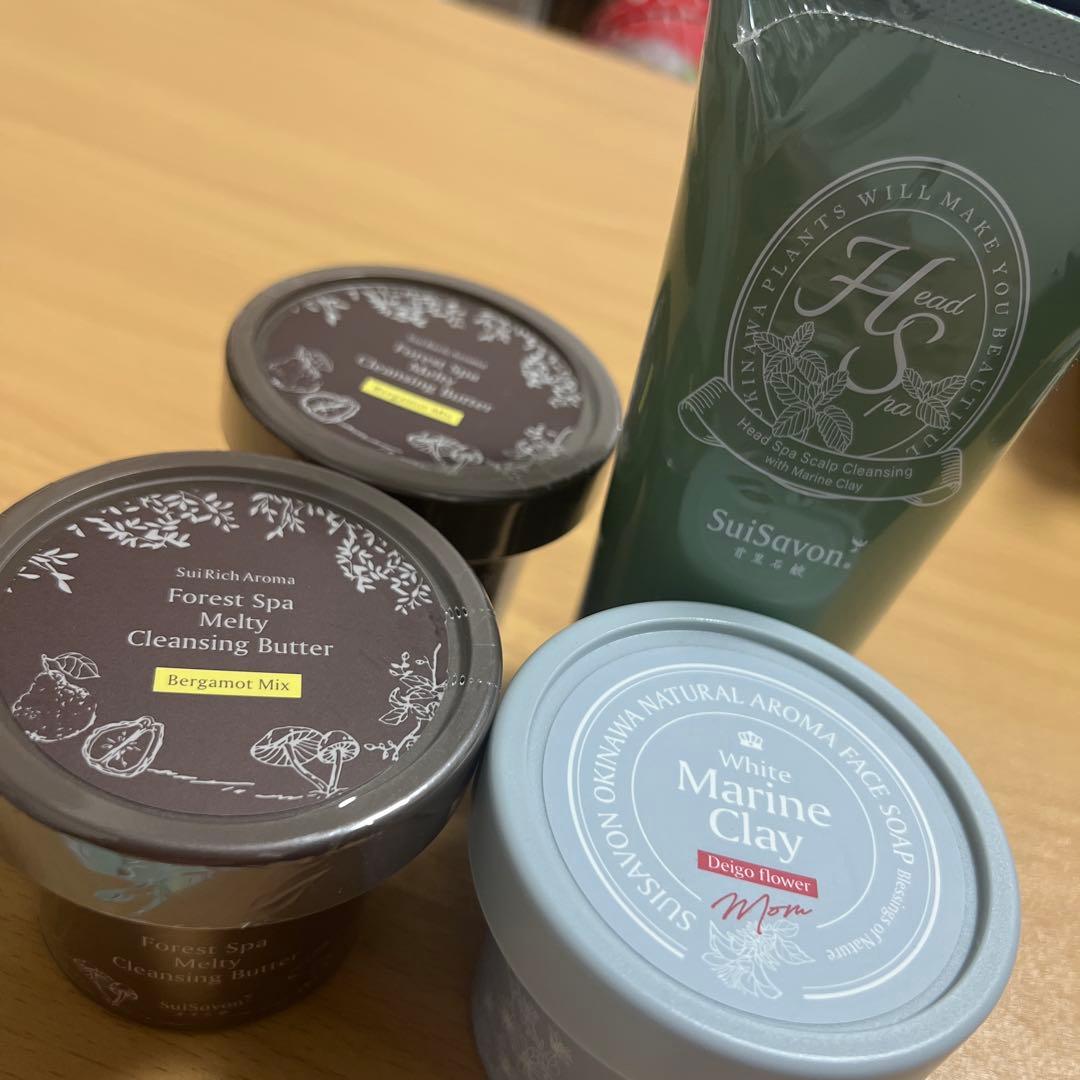 首里石鹸/クレンジング×2、マリンクレイ、ヘッドスパ