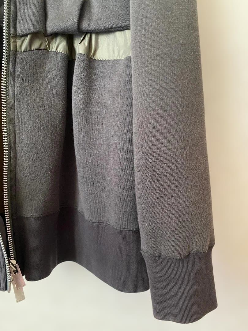sacai★SpongeSweatZipUpBlouson パーカー　Wジップ