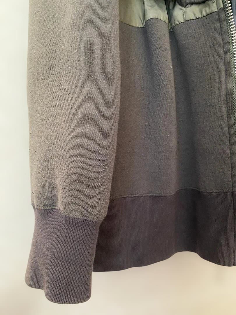 sacai★SpongeSweatZipUpBlouson パーカー　Wジップ