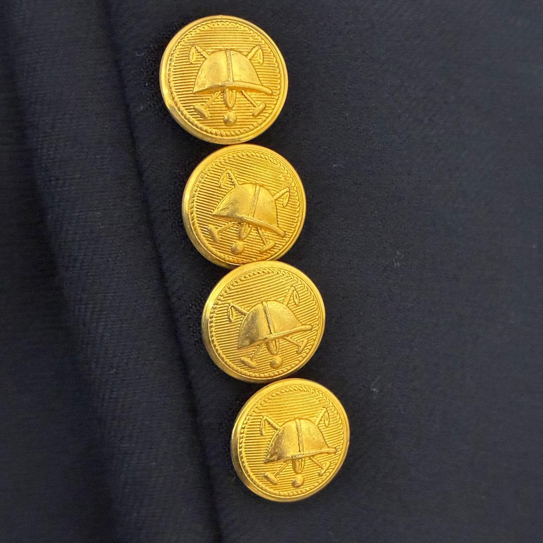 極美品　ポロバイラルフローレン　紺ブレ　金ボタン　ウール100% M