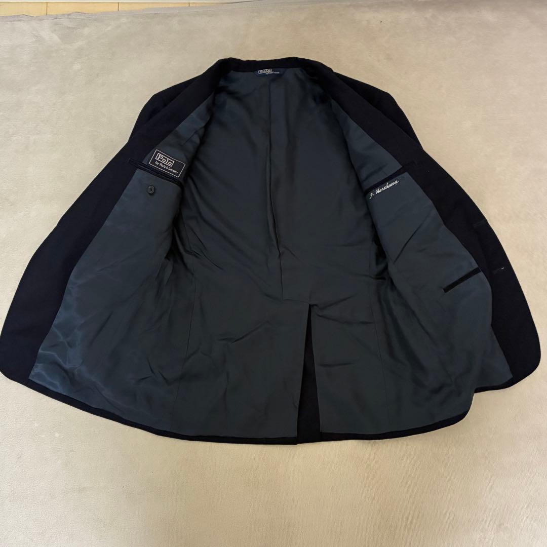 極美品　ポロバイラルフローレン　紺ブレ　金ボタン　ウール100% M