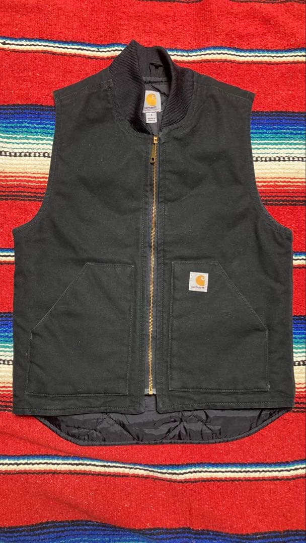 Carhartt ブラック ダックベスト S