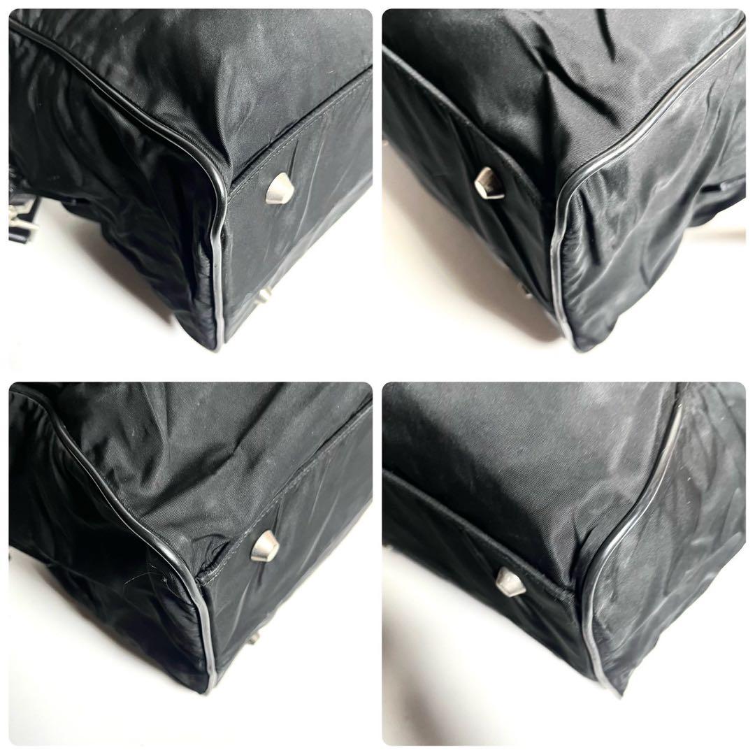 【極美品✨】プラダ 2way ボストンバッグ ショルダーバッグ ネームタグ 黒