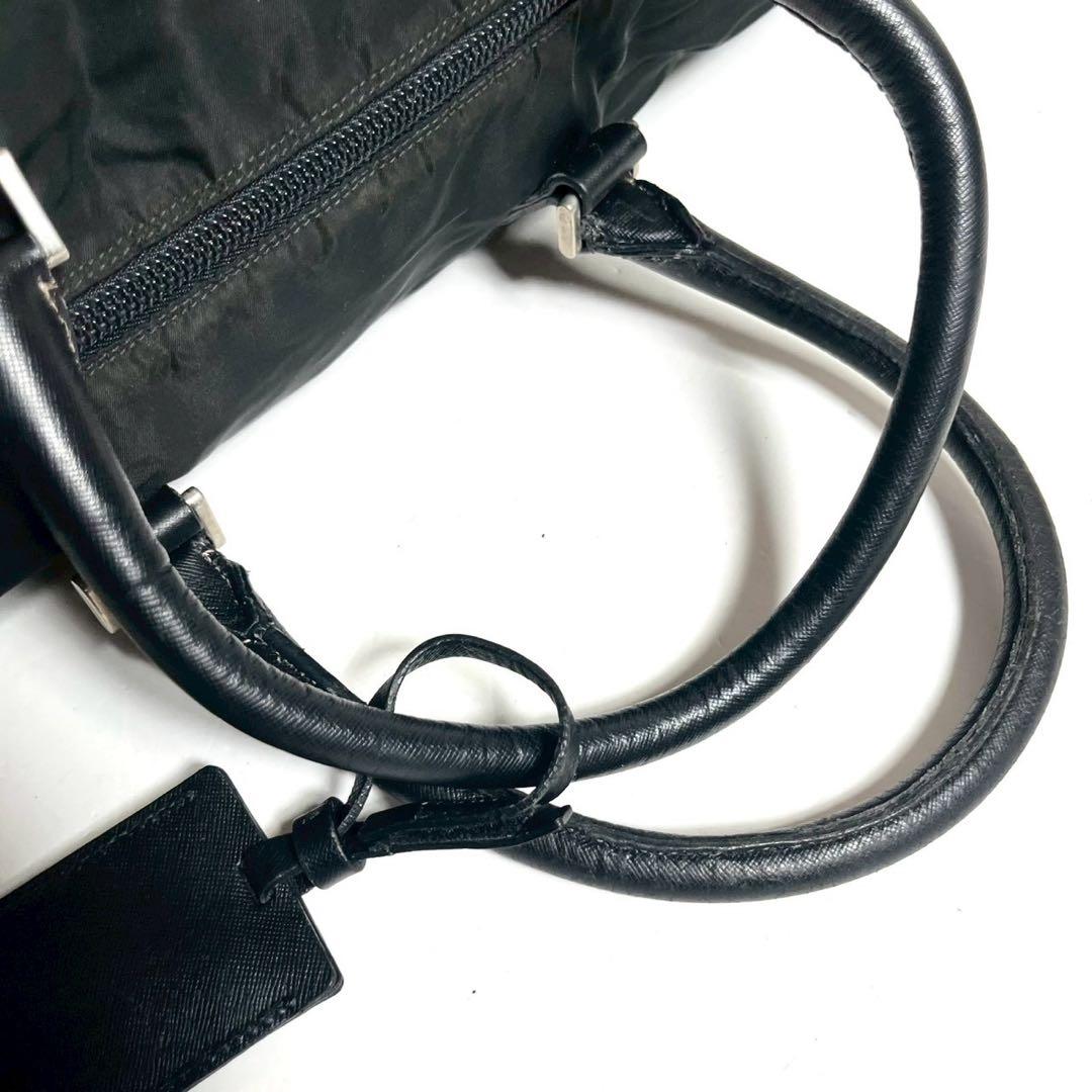 【極美品✨】プラダ 2way ボストンバッグ ショルダーバッグ ネームタグ 黒