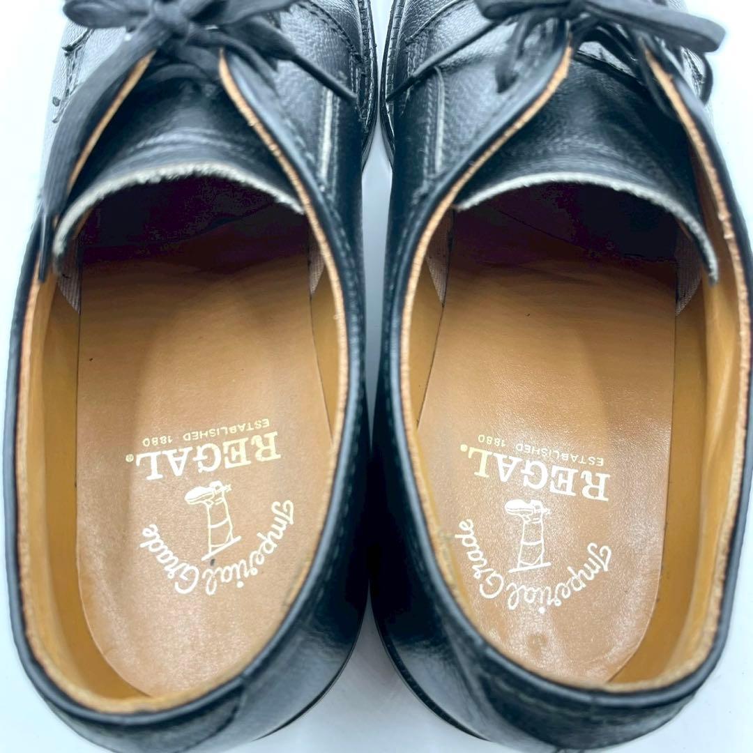 美品 リーガル ドレスビジネス 2236 シボ革 ブラック 25.5 Y1319