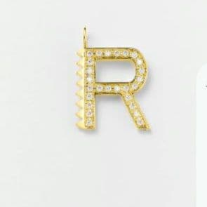 Cadeaux イニシャル R　ダイヤモンド　カドー　ネックレス　セット