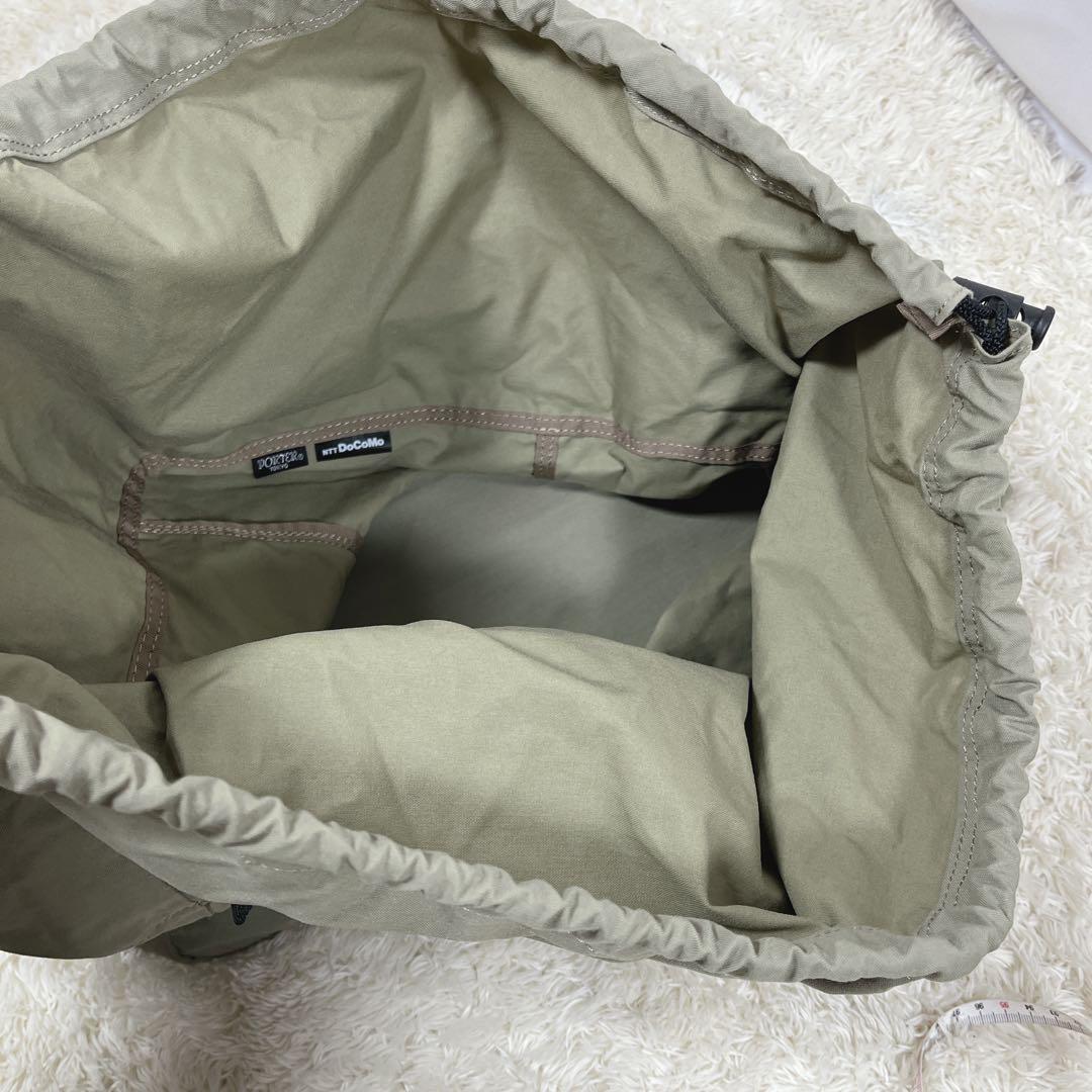 PORTER 【希少】大容量 ショルダーバッグ 巾着 カーキ 旅行カバン