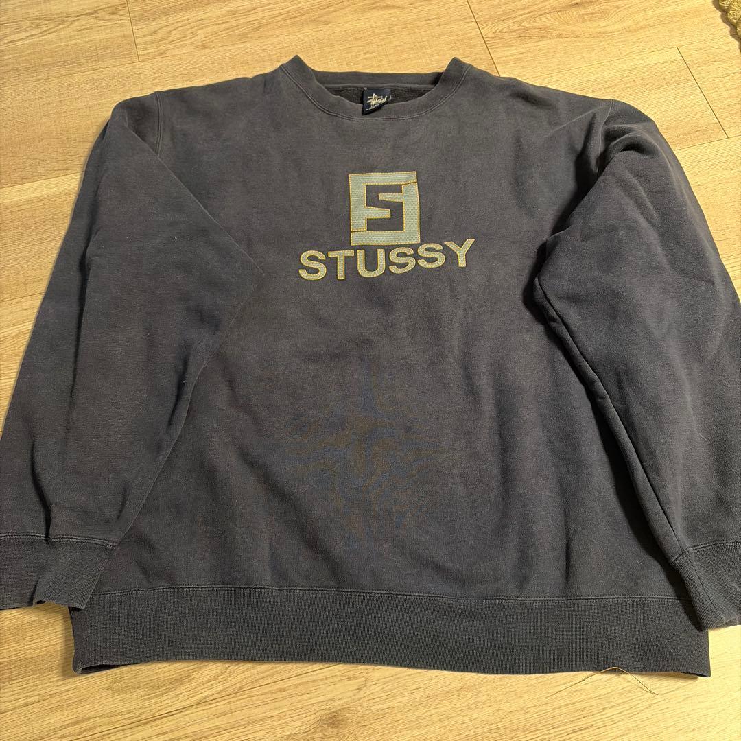 STUSSY ダークグレー トレーナー Lサイズ