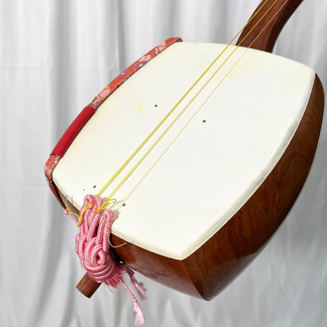 三味線 細棹 和楽器 弦楽器 本体 ハードケース 付属品付