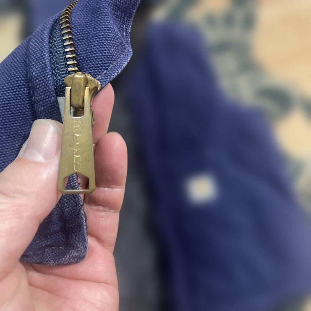 ネイビー コットン ノースリーブベスト