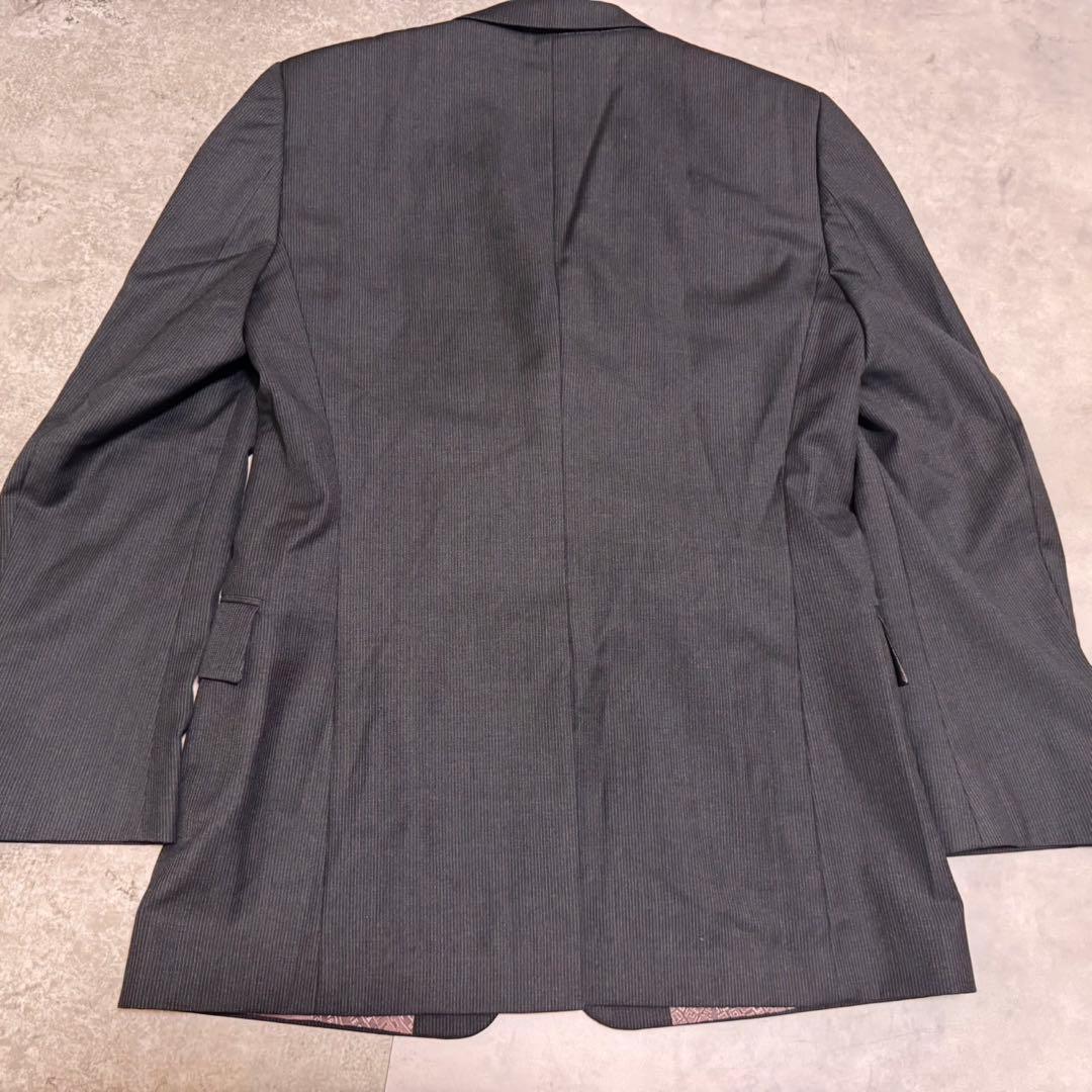 【美品】ポールスミス セットアップスーツ ストライプ グレー フローラル