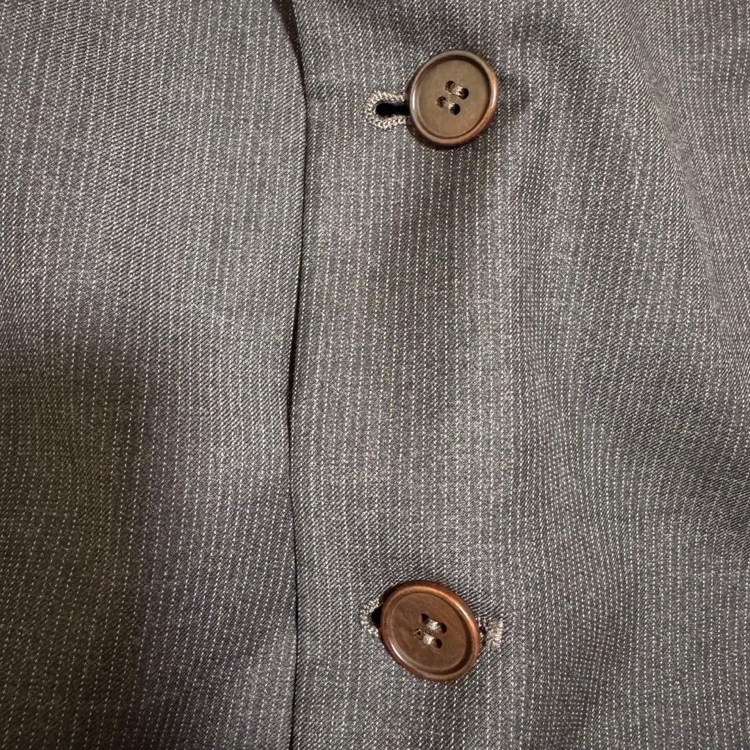 【美品】ポールスミス セットアップスーツ ストライプ グレー フローラル