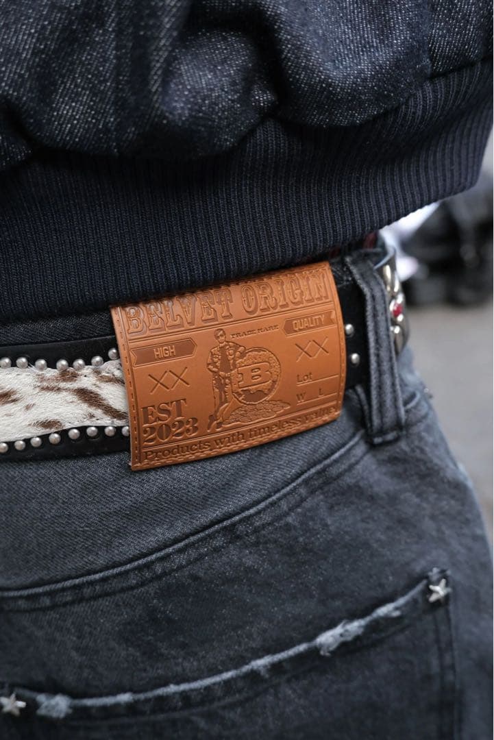 パンツ BELVET Washed Faded Denim