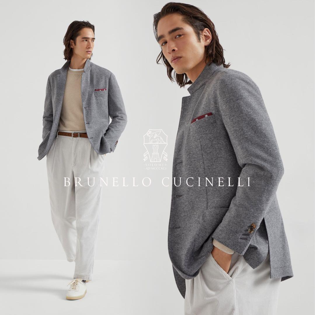 R05★美品★極上カシミヤ100% ジャージージャケット ブルネロクチネリ