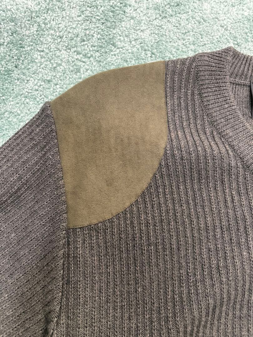 Barbourニット スエードパッチ　Sサイズ