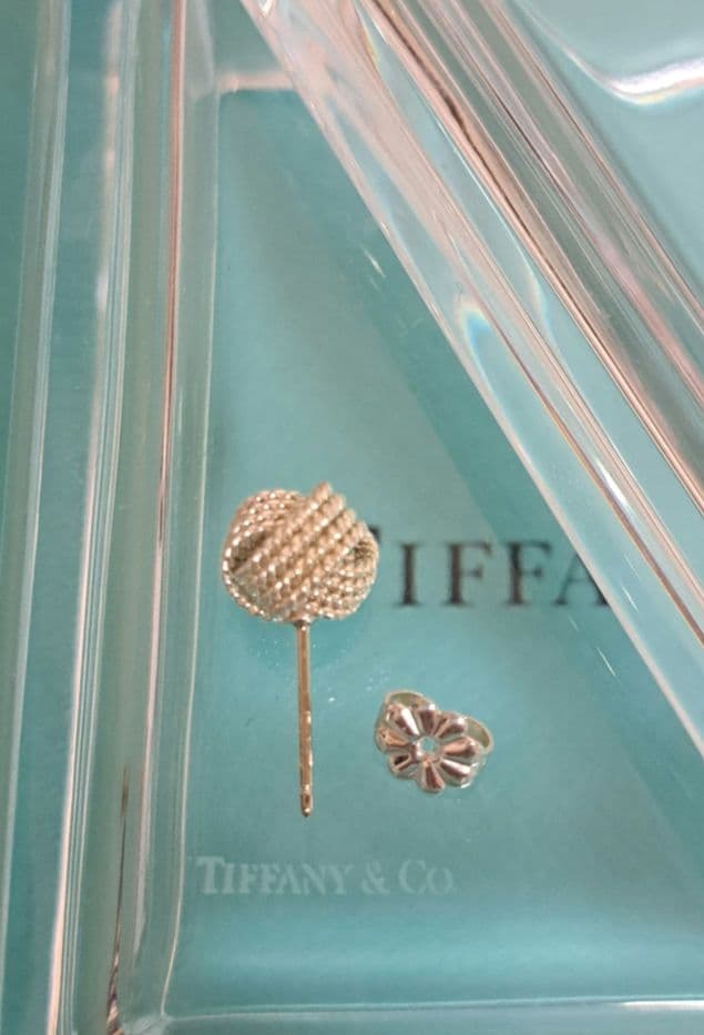 ティファニー サマセット メッシュ ツイスト ピアス 925 片耳用②