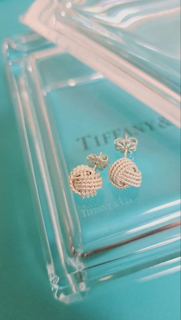 ティファニー サマセット メッシュ ツイスト ピアス 925 片耳用②