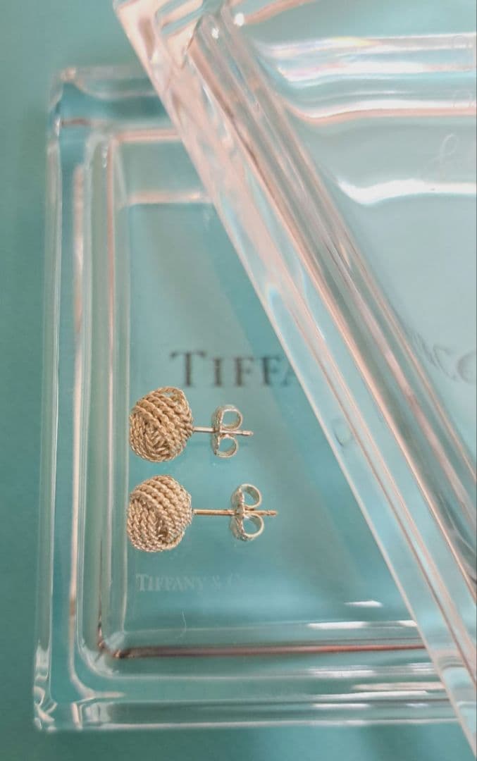 ティファニー サマセット メッシュ ツイスト ピアス 925 片耳用②