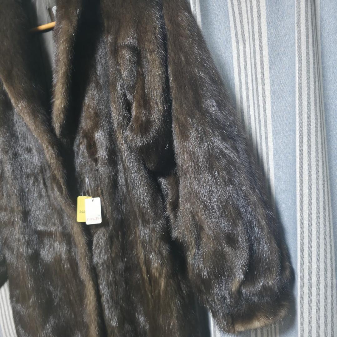 タグ付き未使用 総丈120cm デミバフミンク ファーコート 極太袖 サガミンク
