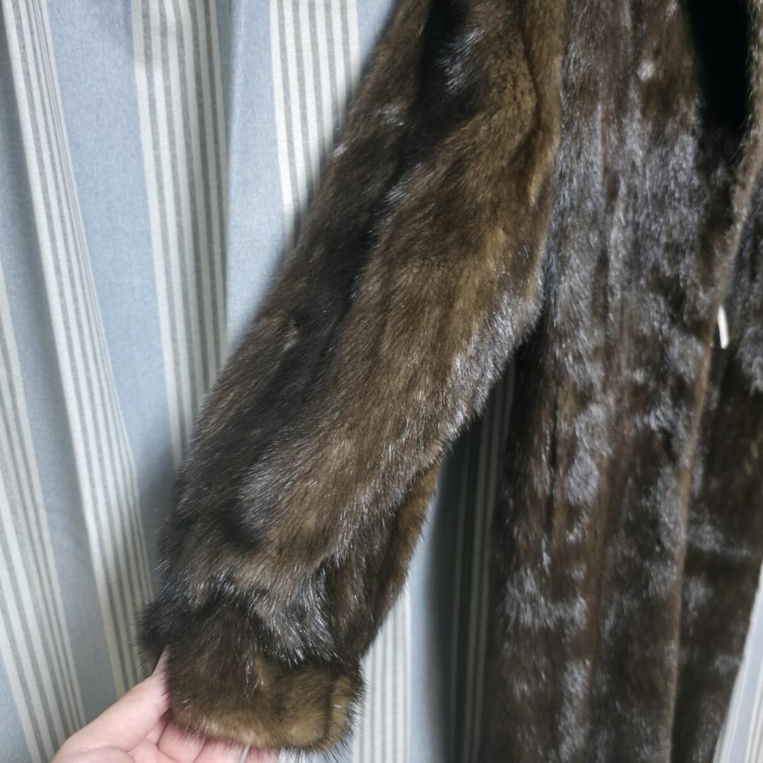 タグ付き未使用 総丈120cm デミバフミンク ファーコート 極太袖 サガミンク