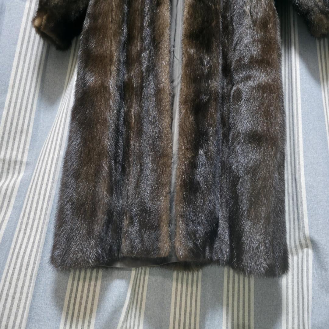タグ付き未使用 総丈120cm デミバフミンク ファーコート 極太袖 サガミンク