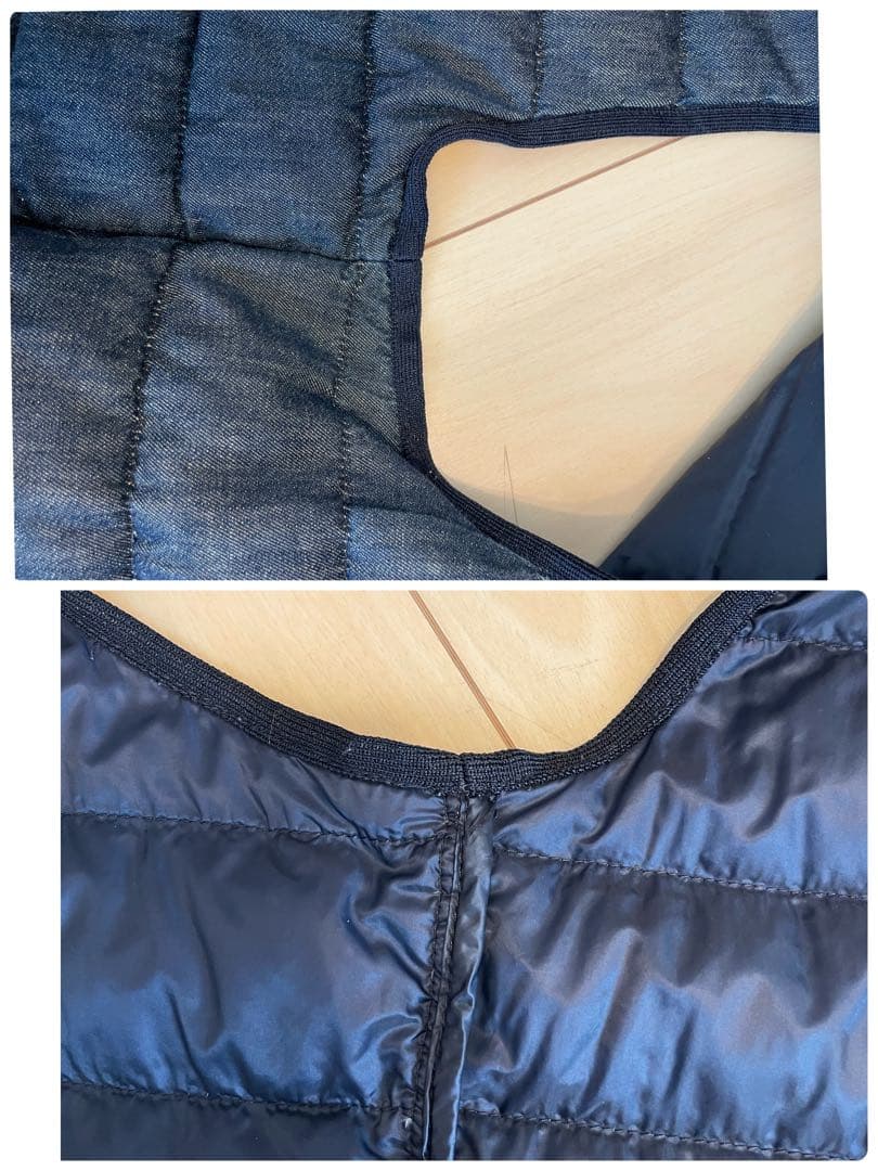 モンクレール　ダウンベスト　ダウン　ベスト　デニム　サイズ3