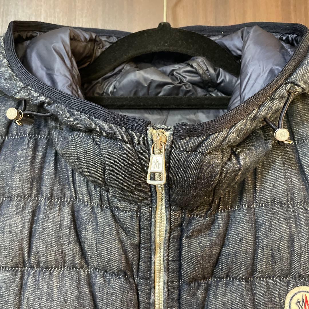 モンクレール　ダウンベスト　ダウン　ベスト　デニム　サイズ3