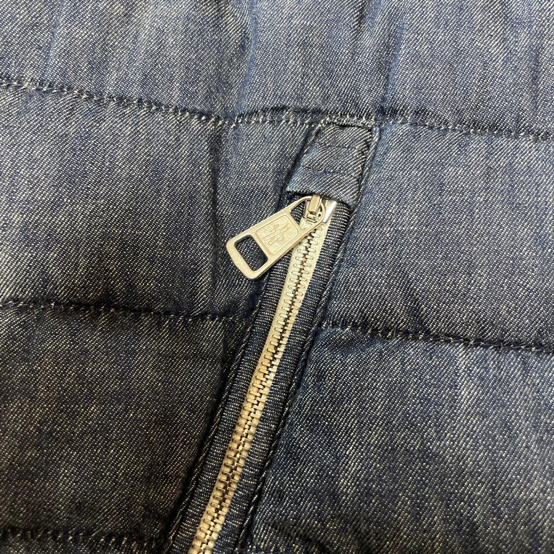 モンクレール　ダウンベスト　ダウン　ベスト　デニム　サイズ3