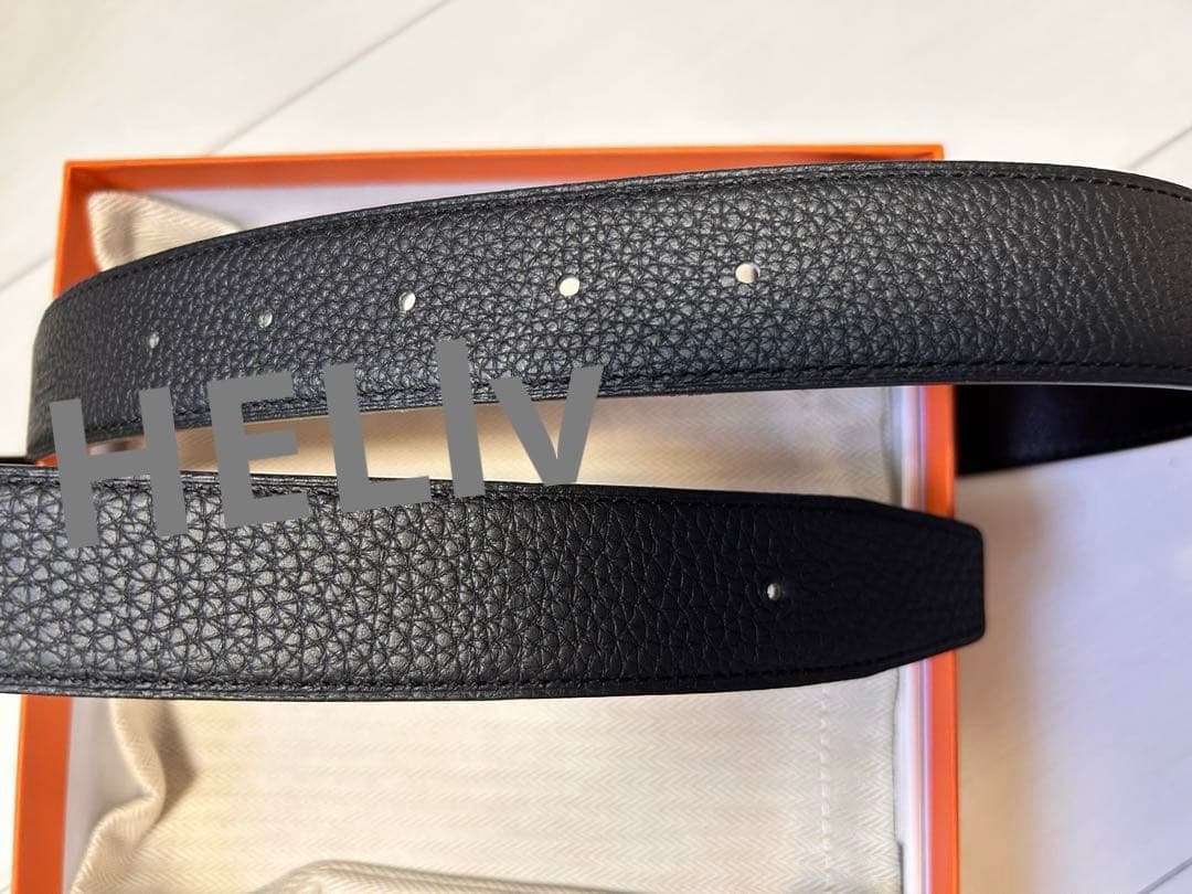 HERMESベルト32mm幅80cmブラック×ブラック極品　限定お値下げ価格❣️