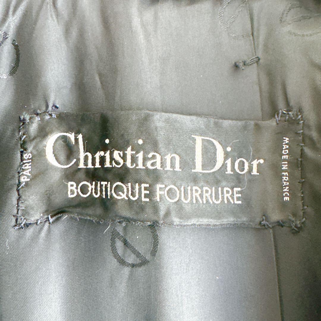 希少　オールド　ディオール　毛皮　コート　ミドル丈　ファー　シェアード　ボルドー