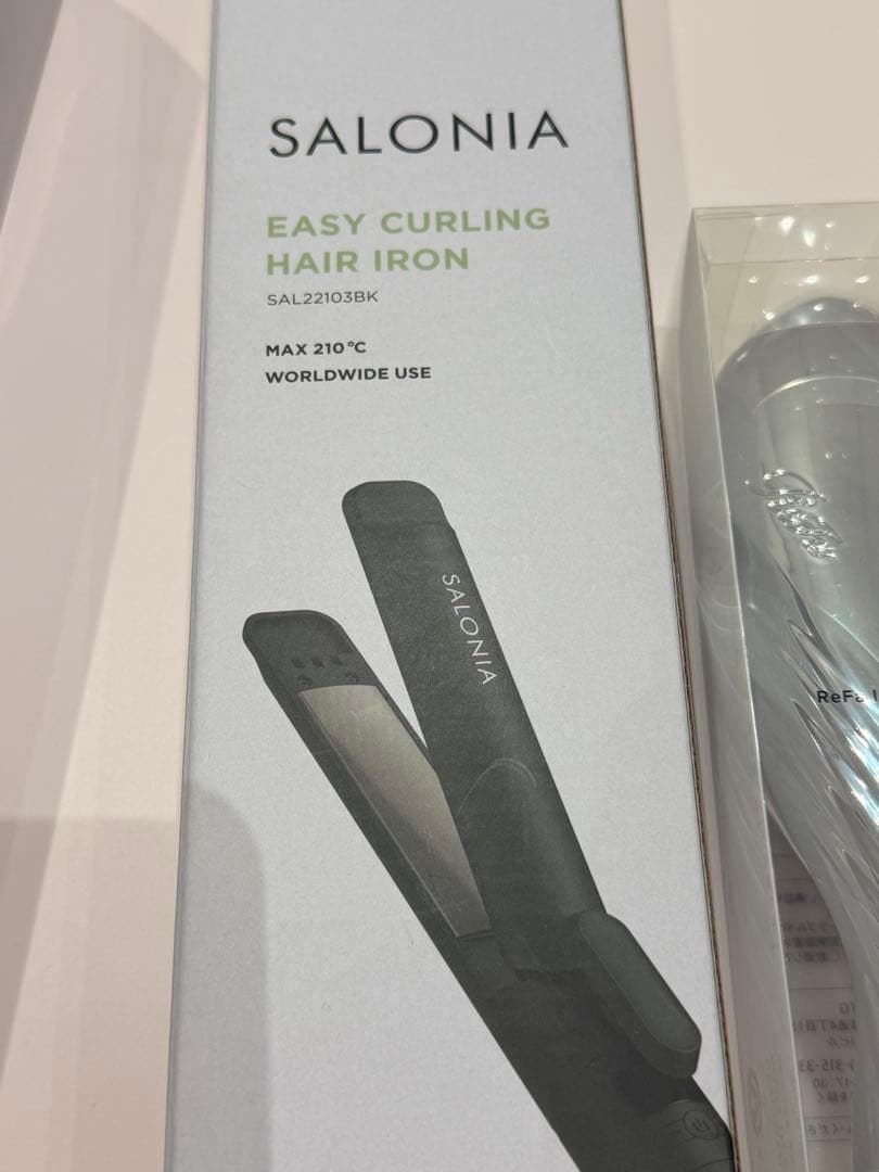 新品・SHARPドライヤー・リファブラシ、2回使用・サロニアアイロン3点セット