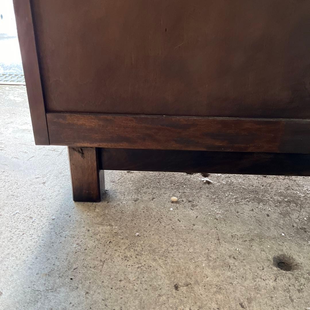 【北海道民芸家具】重厚な樺材のシューズボックス 下駄箱 靴箱 収納 レトロ