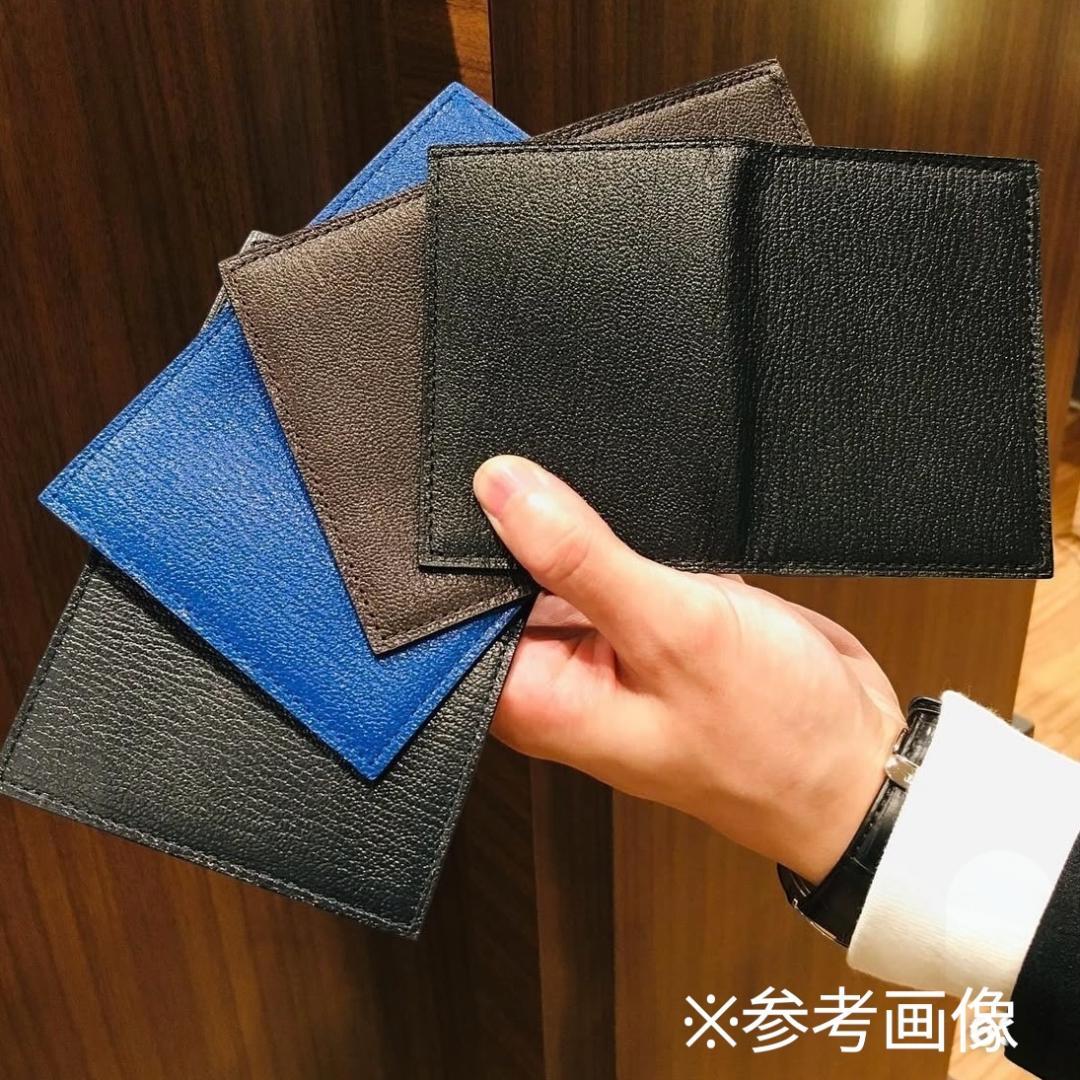 2367【新品 定価2.2万円】ラルコバレーノ★名刺入れ★BLACK★本革★