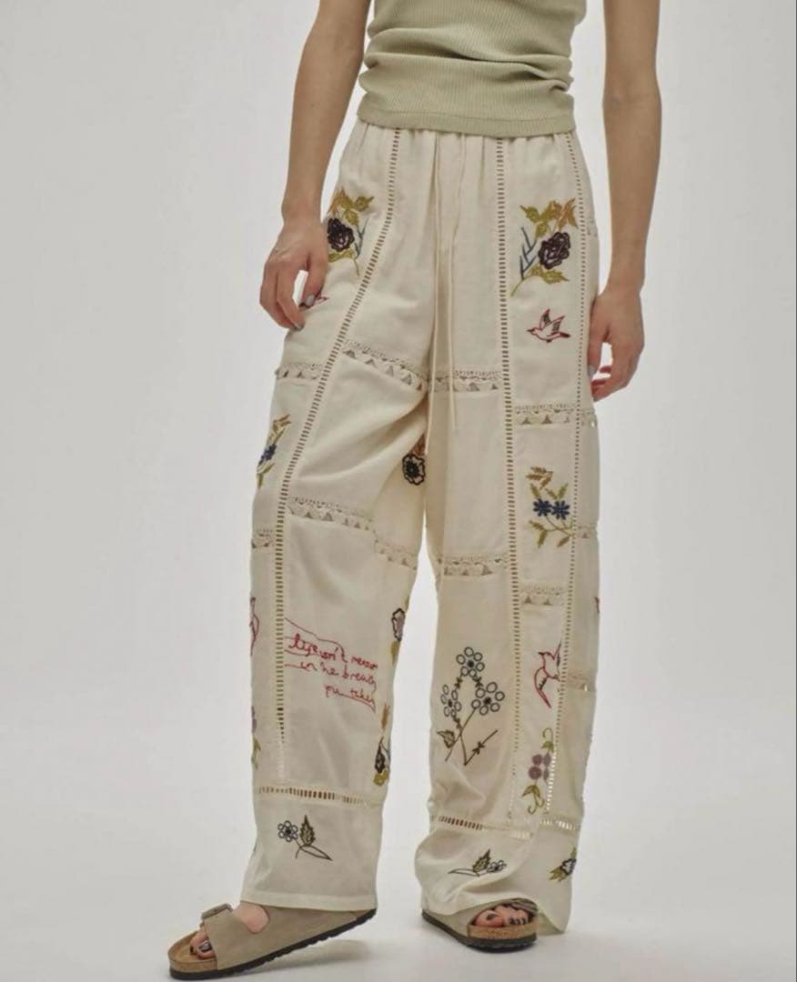 パンツ TODAYFUL Embroidery Patchwork 36