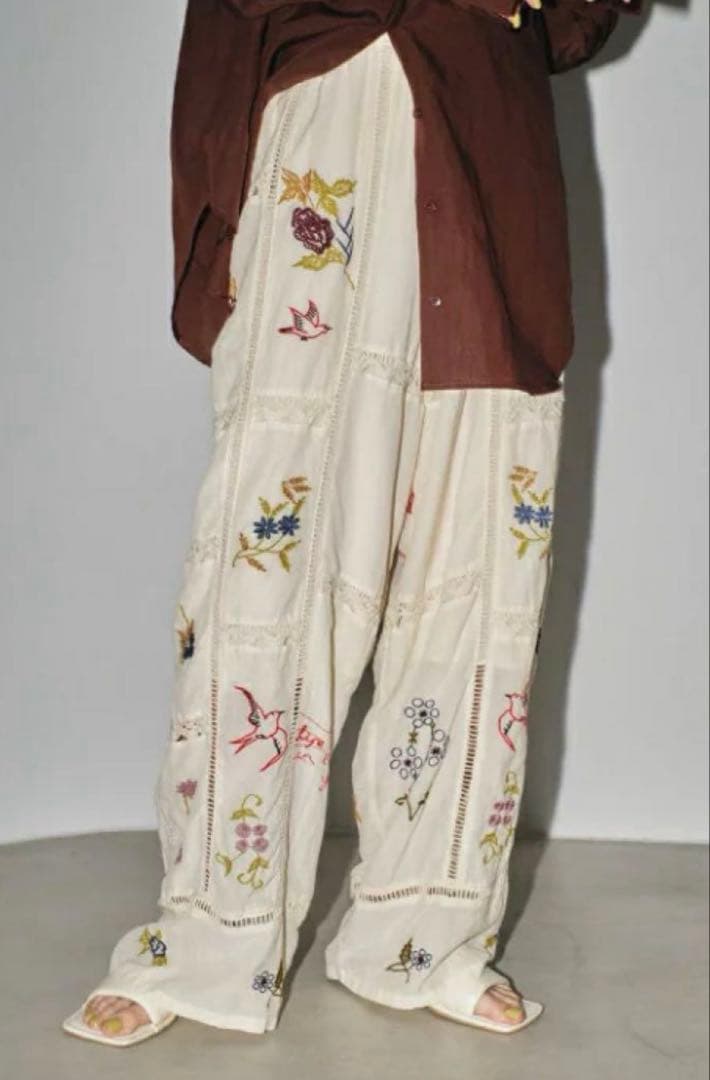 パンツ TODAYFUL Embroidery Patchwork 36