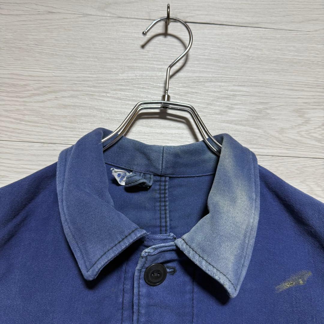 50s〜60s フレンチワークジャケット モールスキン フランス製 フェード